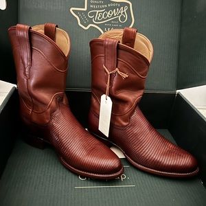 Tecova Brown leather cowboy boots